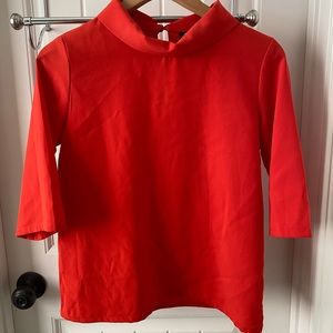 Red 3/4 sleeve blouse Fashion Union